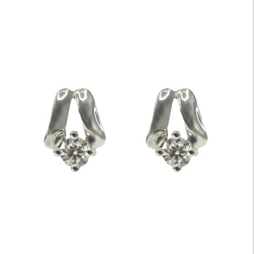 Classic Silver Stud Earring with Cubic Zirconia